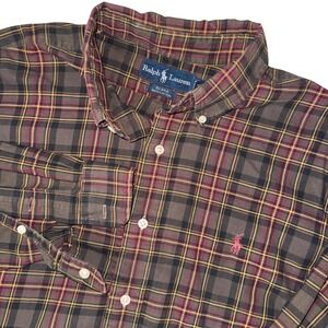 Ralph Lauren Blake Men's Plaid Long Sleeve Button Down Shirt XL